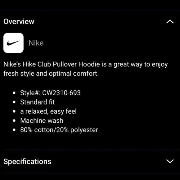 Nike’s Hike Club Pullover Hoodie - Size Small - Picture 6 of 6